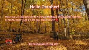 Plan your October getaway to Northern Michigan! Discover fall festivals, concerts, color tours & more near Traverse City. 🍁