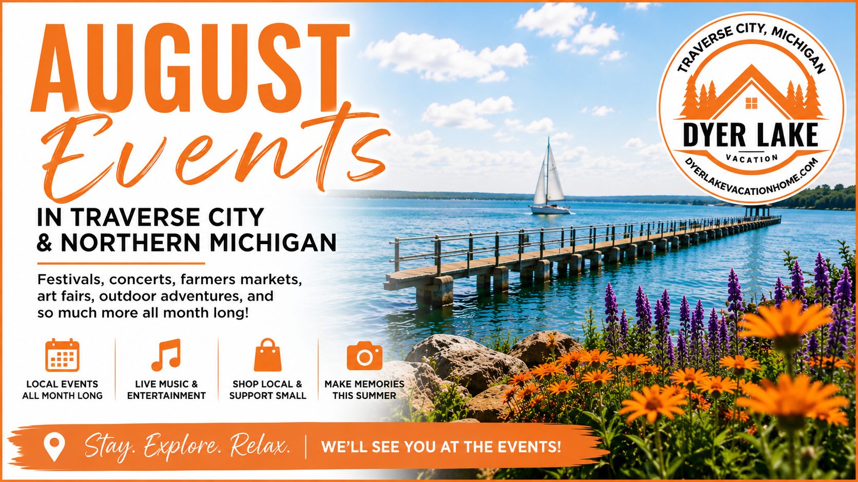 Discover the best August events in Traverse City and Northern Michigan, including festivals, concerts, farmers markets, and family friendly activities.