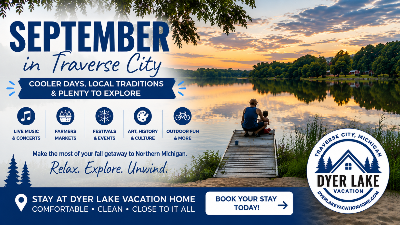 Discover September 2026 events in Traverse City and Northern Michigan, including festivals, concerts, farmers markets, art, and family fun.