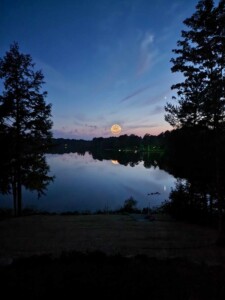 View of Fireworks from Patio at Dyer Lake Vacation Home